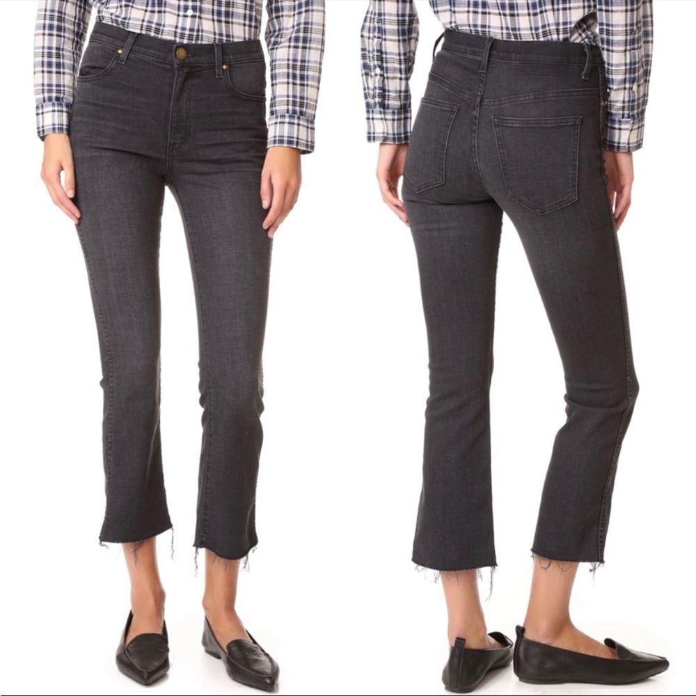 THE GREAT. Black Cropped Jeans